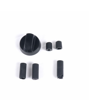 Bouton de four noir universel avec 5 adaptateurs compatibles avec la majorité des marques