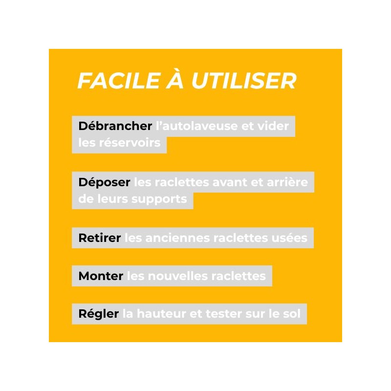 Étapes de l'utilisation du produit