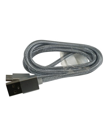 Câble de données et de charge USB-A vers Micro USB - argenté - Compatible Smartphone, tablette android