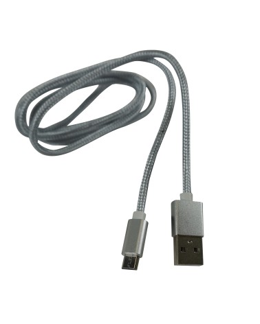 Câble de données et de charge USB-A vers Micro USB - argenté - Compatible Smartphone, tablette android