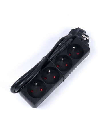 Multiprise 4 prises 16A - H05VVF - 3x1.5mm² - Longueur câble : 1,5m - Puissance max : 3500W